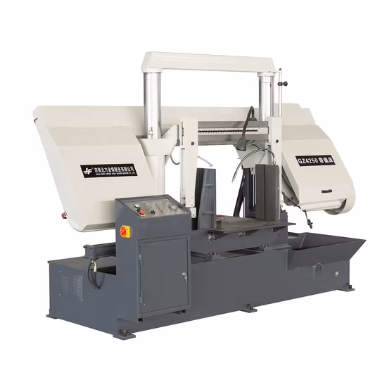 Máquina de serra de fita de corte de metal de coluna dupla horizontal semiautomática 500 mm